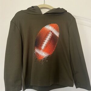 Jumping Beans | (3T) Olive Green Football Hooded long sleeve